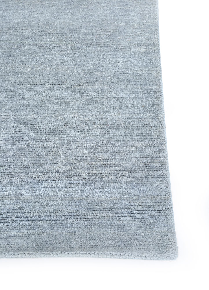 entropy grey and black wool and viscose hand knotted Rug - Corner