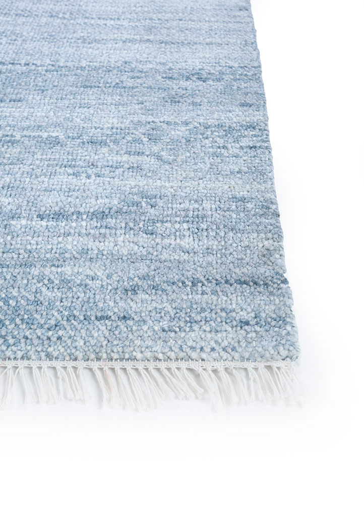 kairos grey and black wool hand knotted Rug - Corner