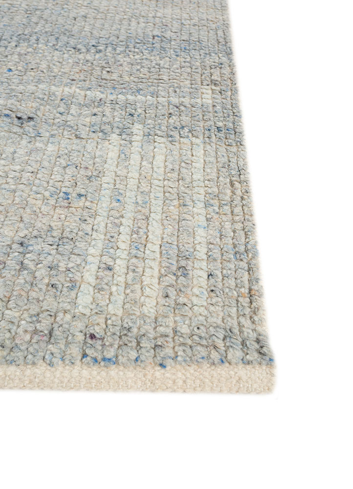 manifest grey and black wool hand knotted Rug - Corner