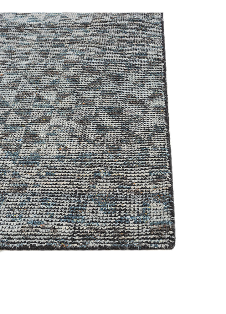 kairos ivory wool hand knotted Rug - Corner