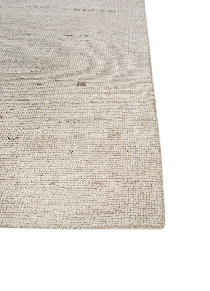 manifest ivory wool hand knotted Rug - Corner