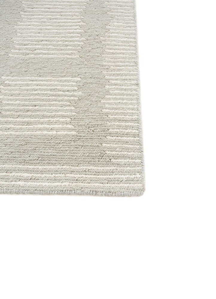 zuri grey and black wool and viscose hand knotted Rug - Corner