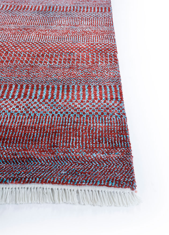 kairos grey and black wool and viscose hand knotted Rug - Corner