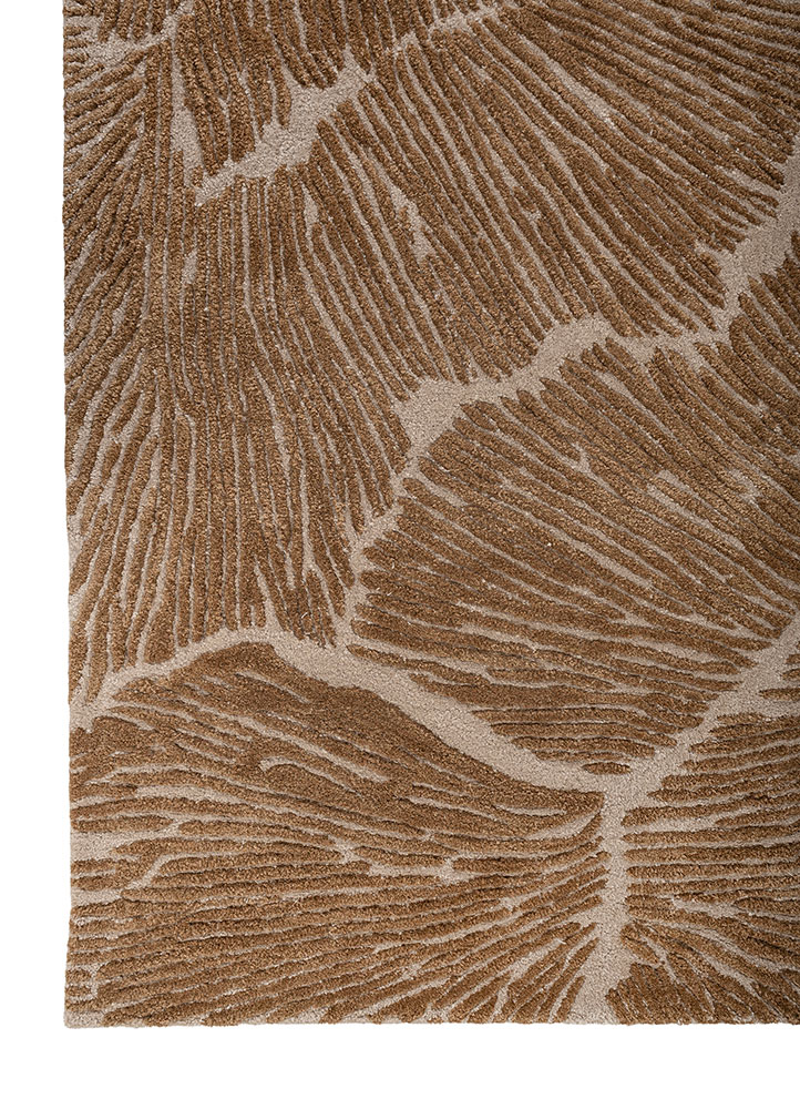 aprezo ivory wool and viscose hand tufted Rug - Corner