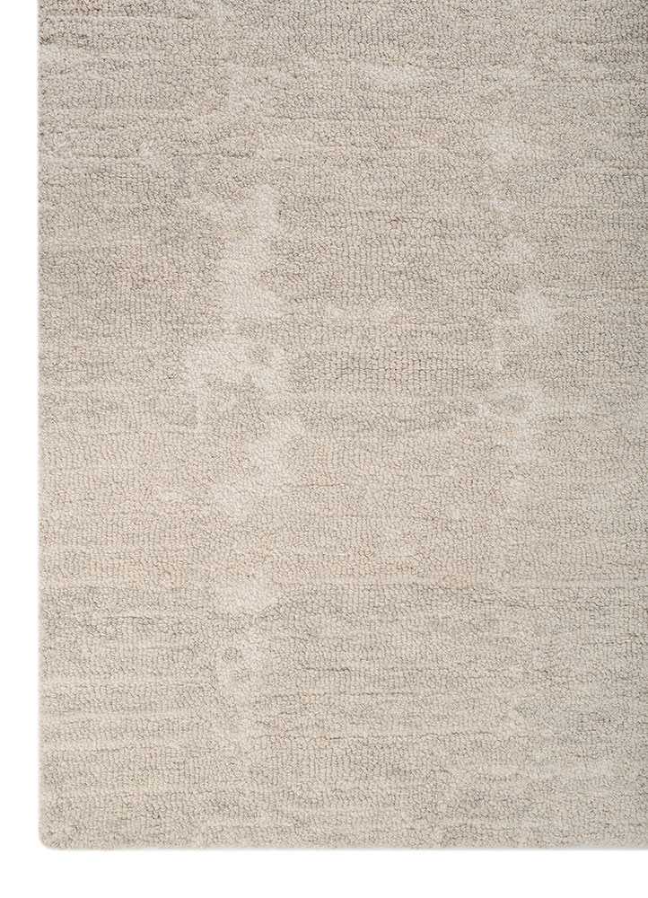 pathways ivory wool hand tufted Rug - Corner