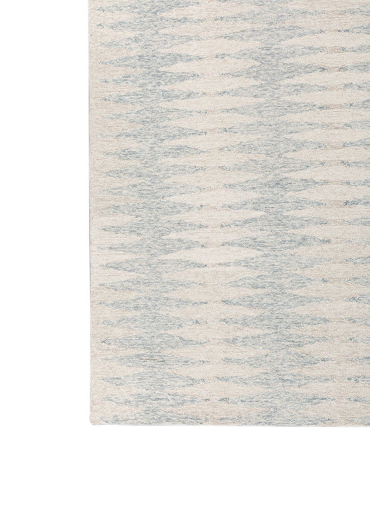 modo ivory wool hand tufted Rug - Corner