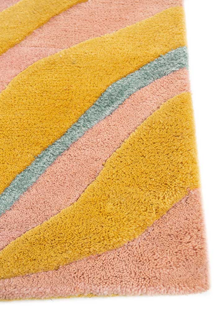 wild wanderlust gold wool and viscose hand tufted Rug - Corner