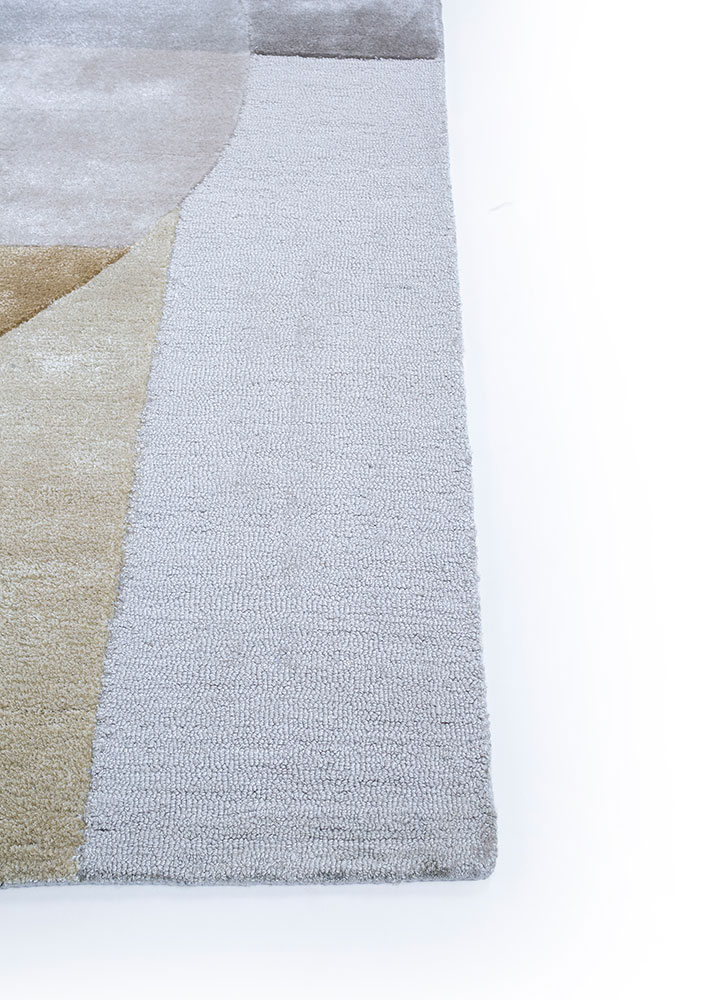 confetti ivory wool and viscose hand tufted Rug - Corner
