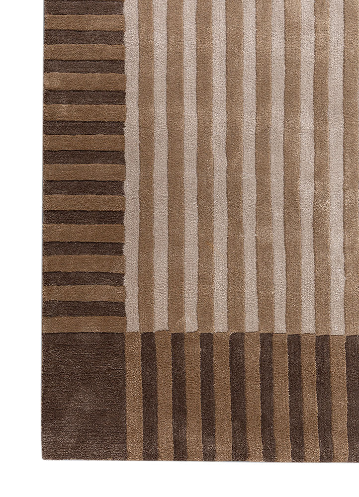 caliedo ivory wool and viscose hand tufted Rug - Corner