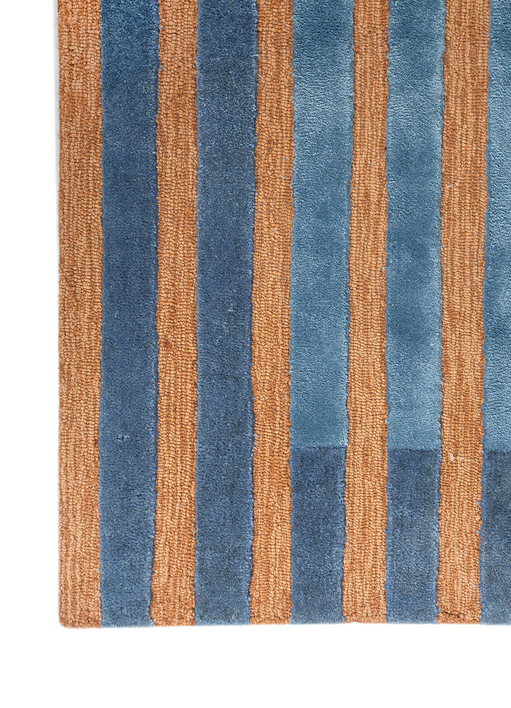 caliedo red and orange wool and viscose hand tufted Rug - Corner