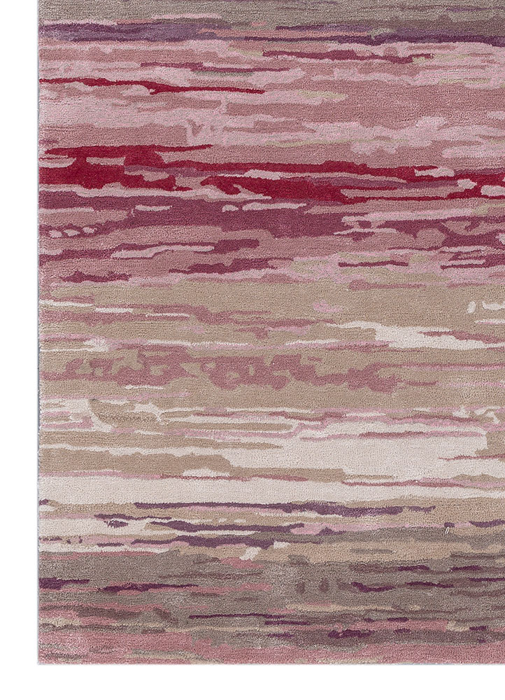 genesis beige and brown wool and viscose hand tufted Rug - Corner