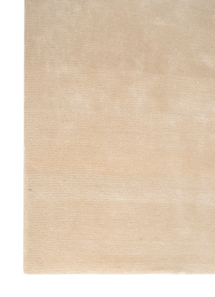 joy ivory wool and bamboo silk hand tufted Rug - Corner