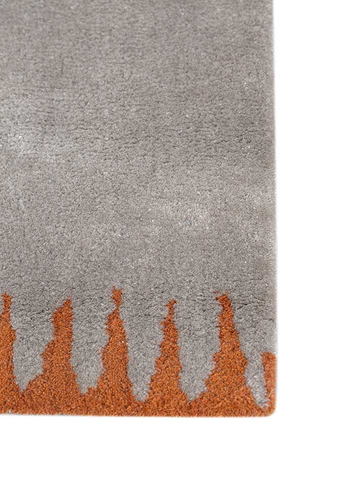 confetti grey and black wool and viscose hand tufted Rug - Corner