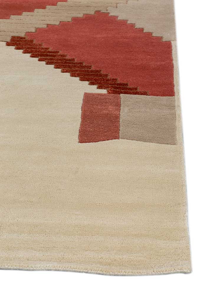 confetti blue wool and viscose hand tufted Rug - Corner