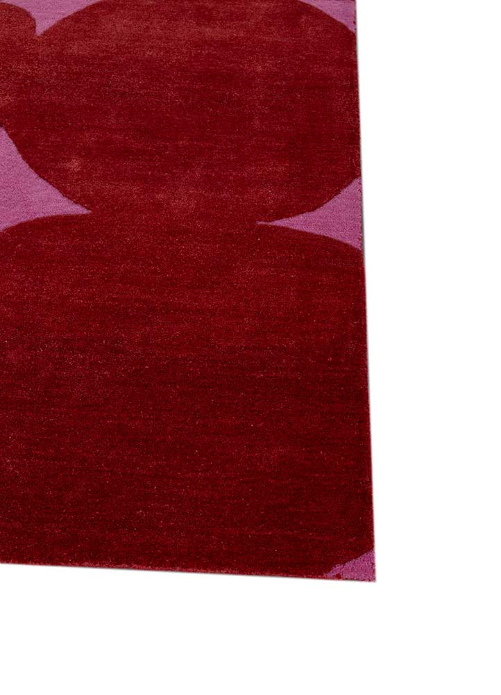 confetti red and orange wool and viscose hand tufted Rug - Corner