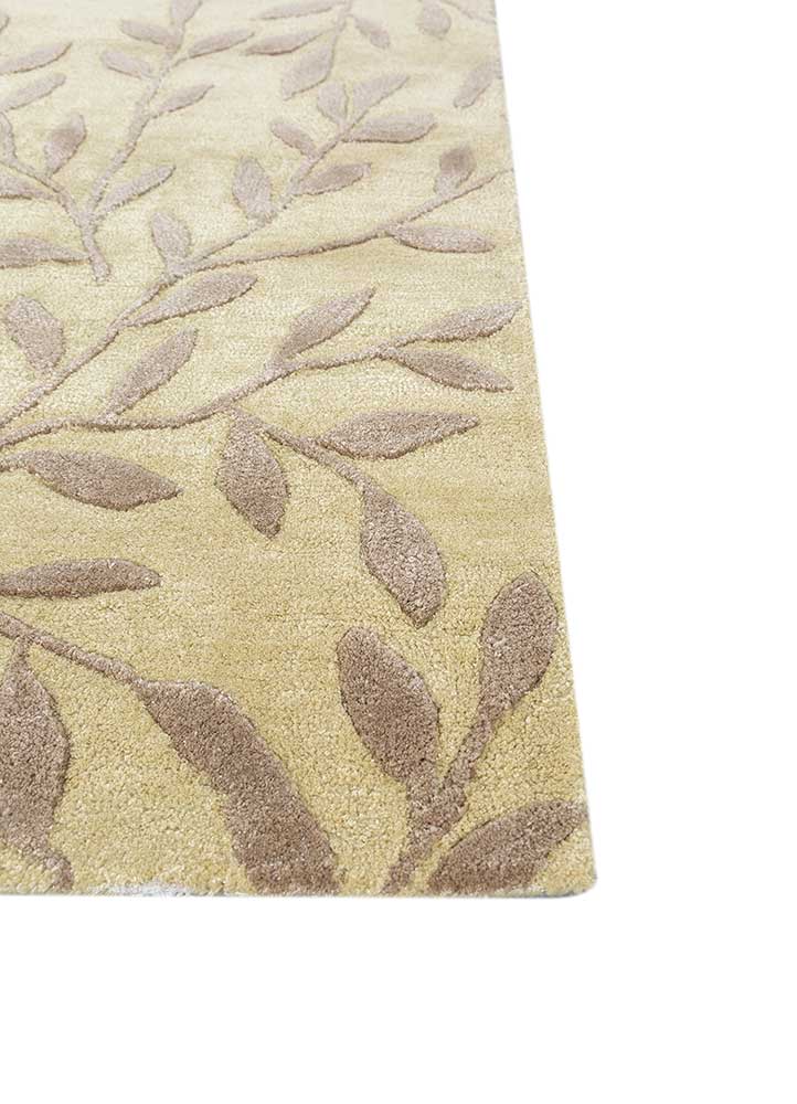 aurelia gold wool and viscose hand tufted Rug - Corner