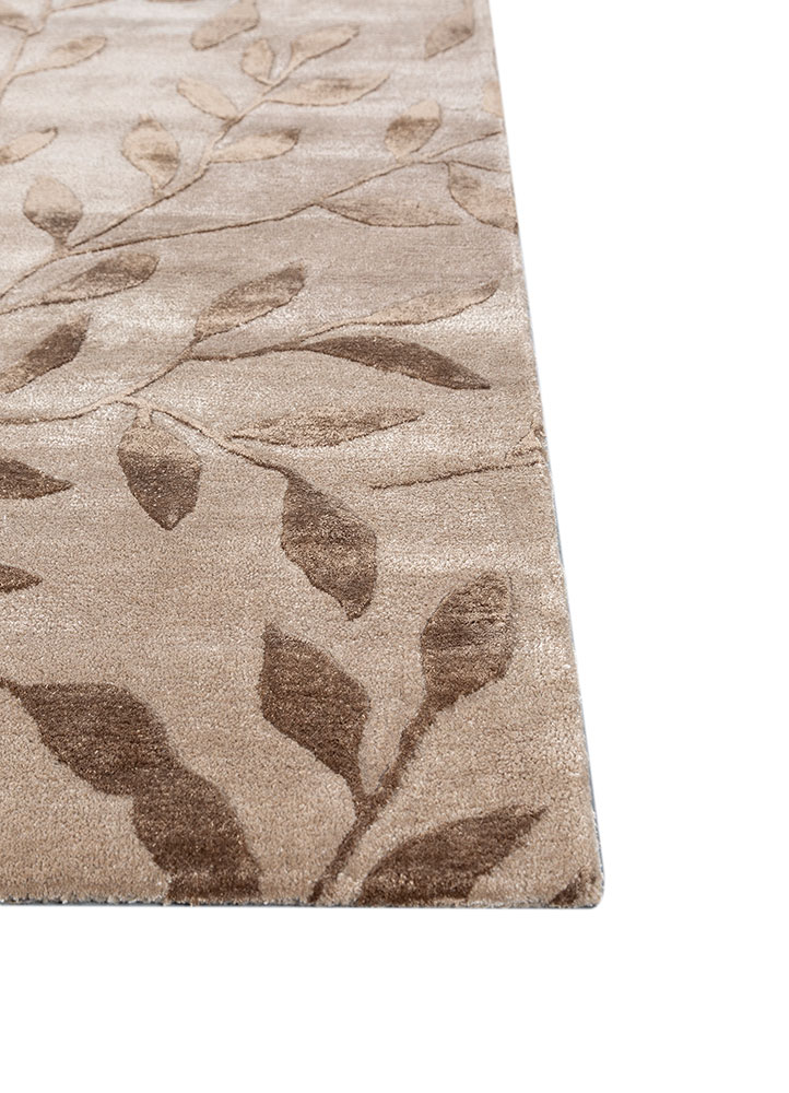 aurelia beige and brown wool and viscose hand tufted Rug - Corner