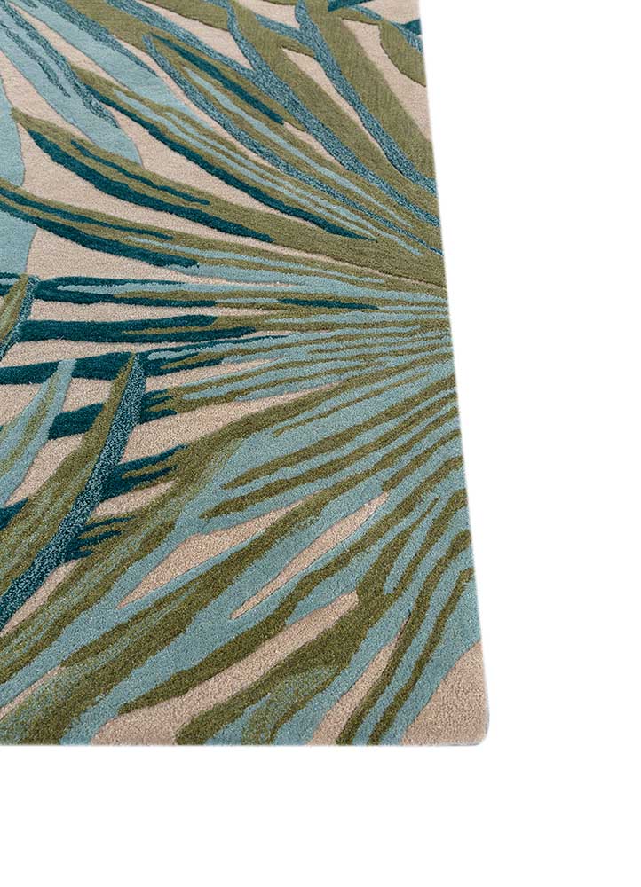 hacienda ivory wool and viscose hand tufted Rug - Corner