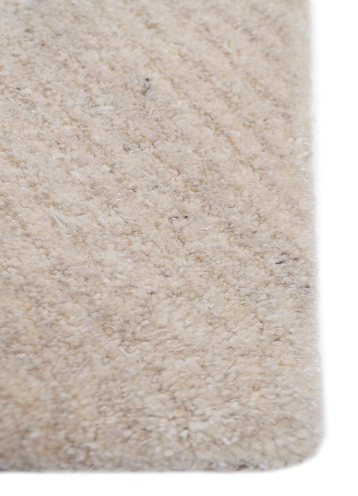 pathways ivory wool and viscose hand tufted Rug - Corner
