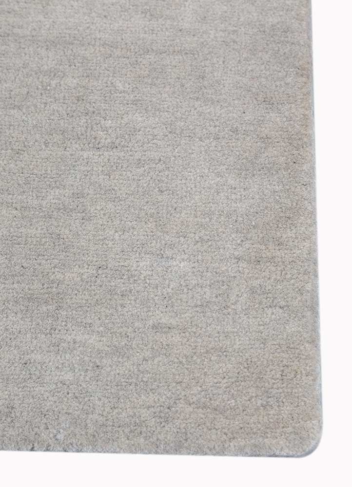 chroma grey and black wool hand tufted Rug - Corner