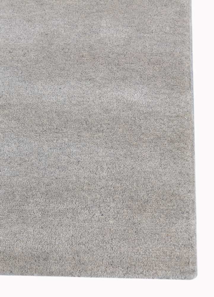 chroma grey and black wool hand tufted Rug - Corner