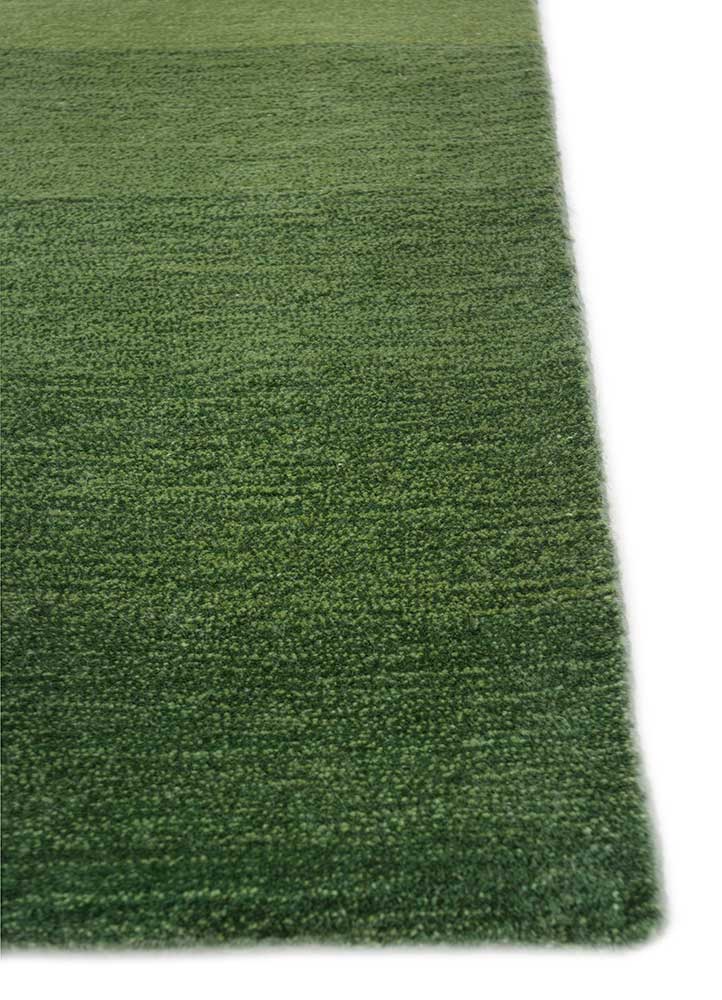 chroma green wool hand tufted Rug - Corner
