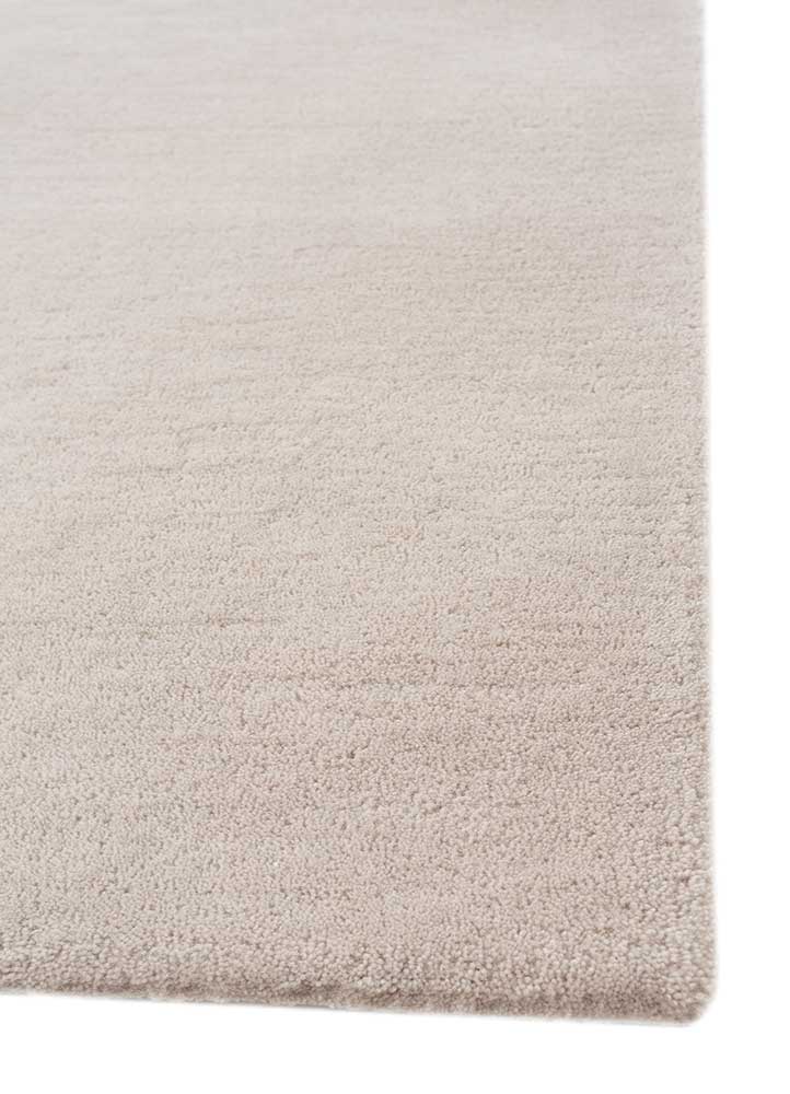 contour ivory wool hand tufted Rug - Corner