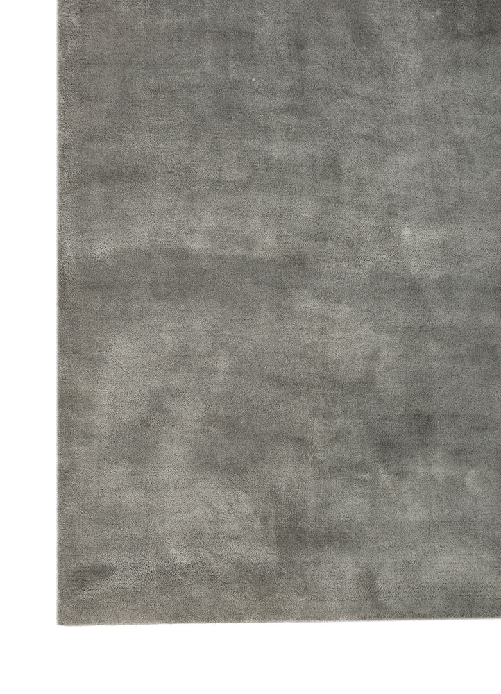 cera blue viscose hand tufted Rug - Corner