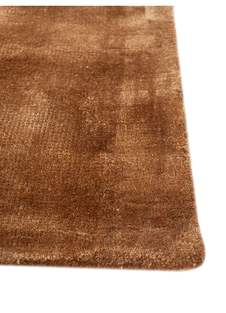 cera red and orange viscose hand tufted Rug - Corner