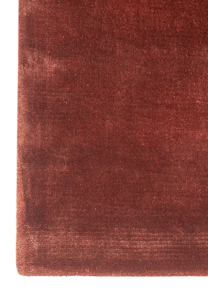 cera red and orange viscose hand tufted Rug - Corner