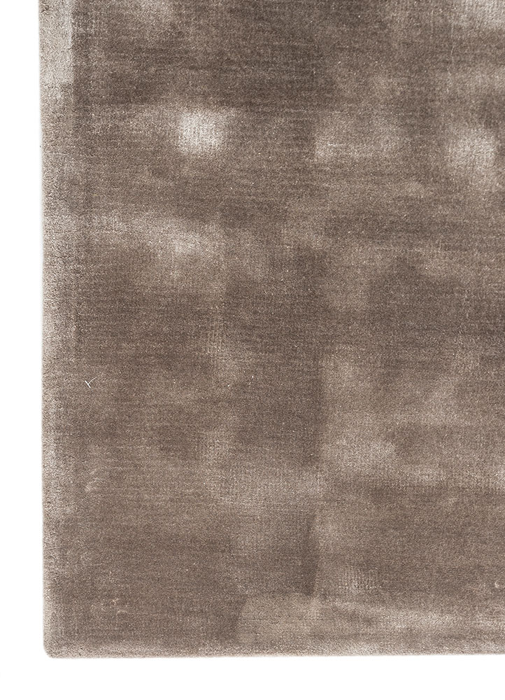 cera grey and black viscose hand tufted Rug - Corner