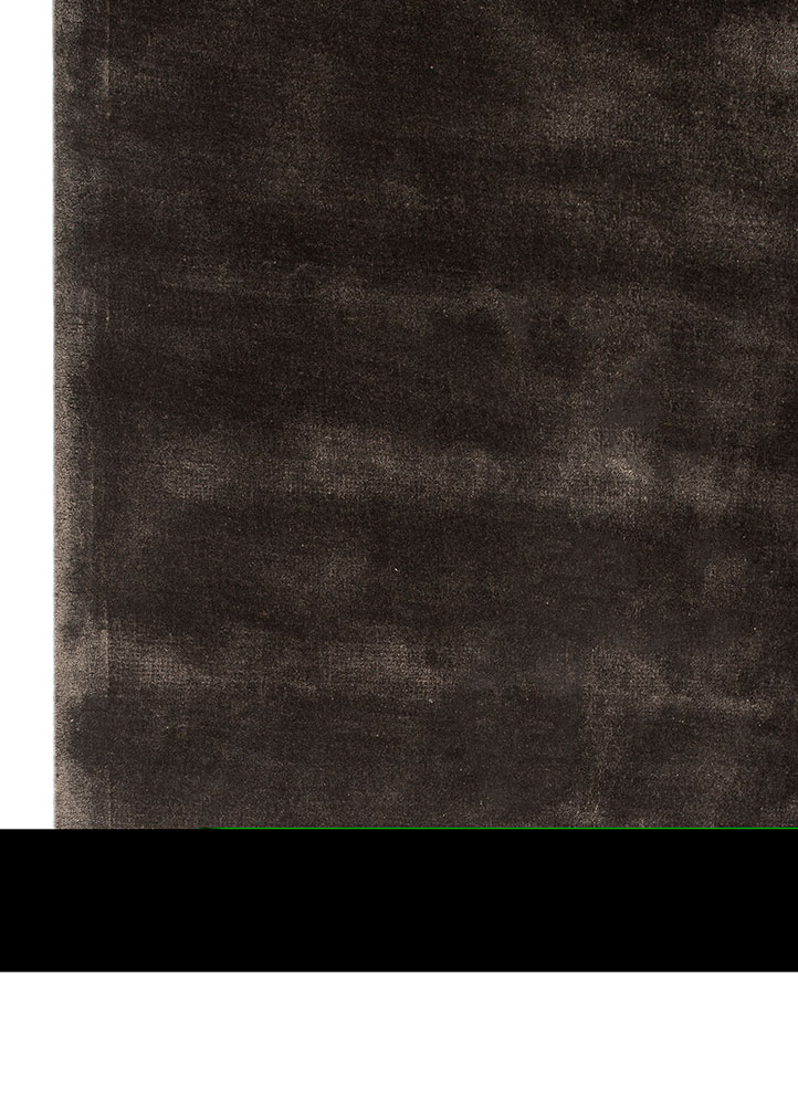 cera grey and black viscose hand tufted Rug - Corner