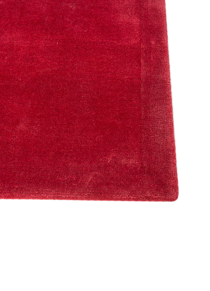 cera red and orange viscose hand tufted Rug - Corner