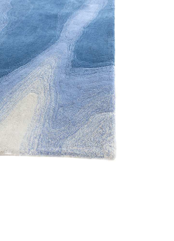 aprezo ivory wool hand tufted Rug - Corner