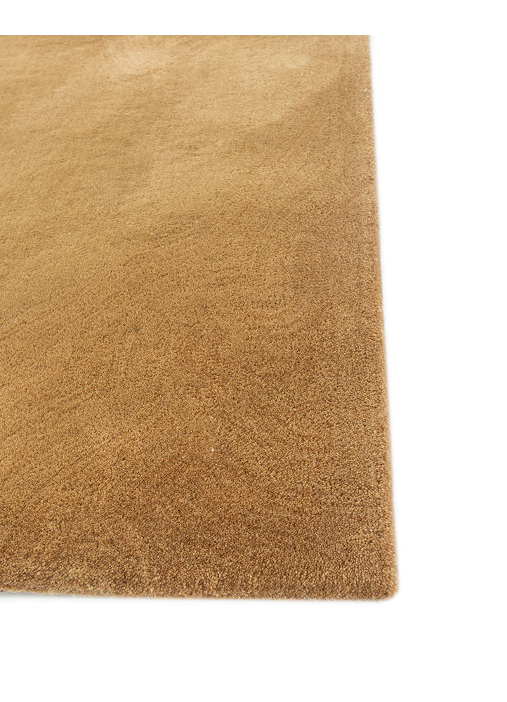 cera gold wool hand tufted Rug - Corner