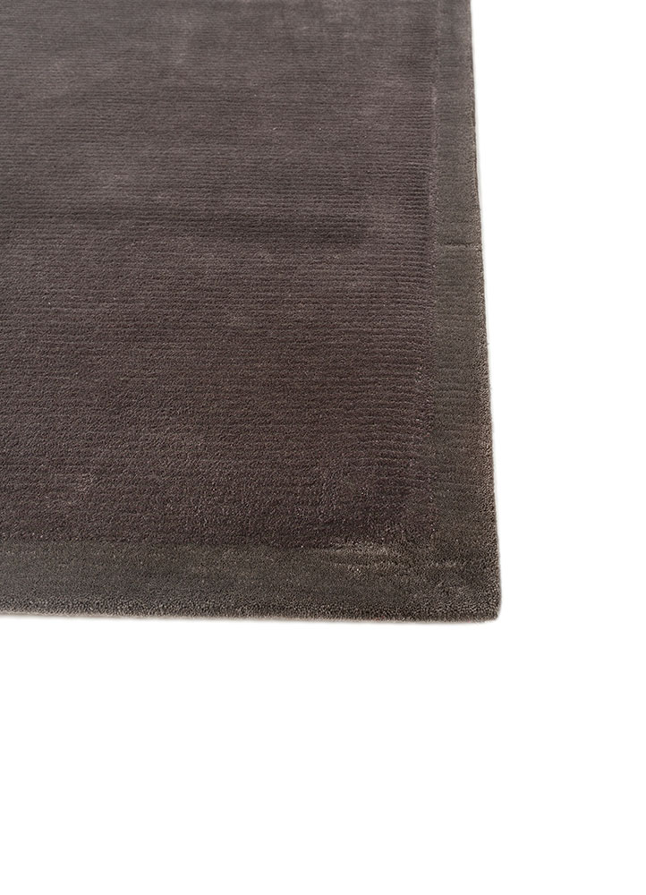 cera grey and black wool and viscose hand tufted Rug - Corner