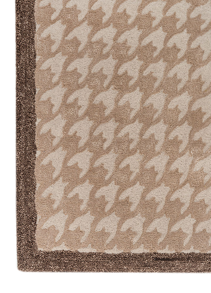 chroma ivory wool and viscose hand tufted Rug - Corner