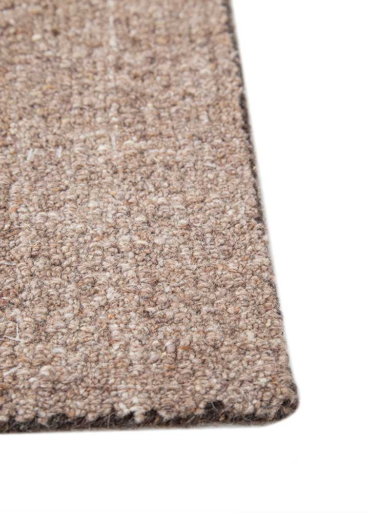 pathways beige and brown wool hand tufted Rug - Corner