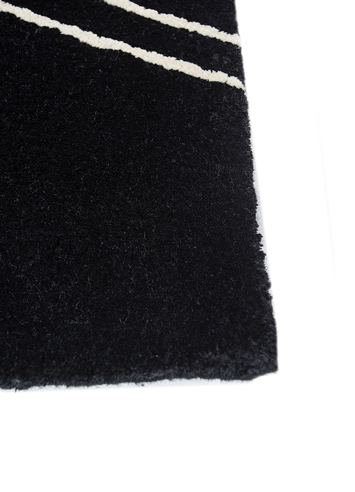 adrift grey and black wool and viscose hand tufted Rug - Corner