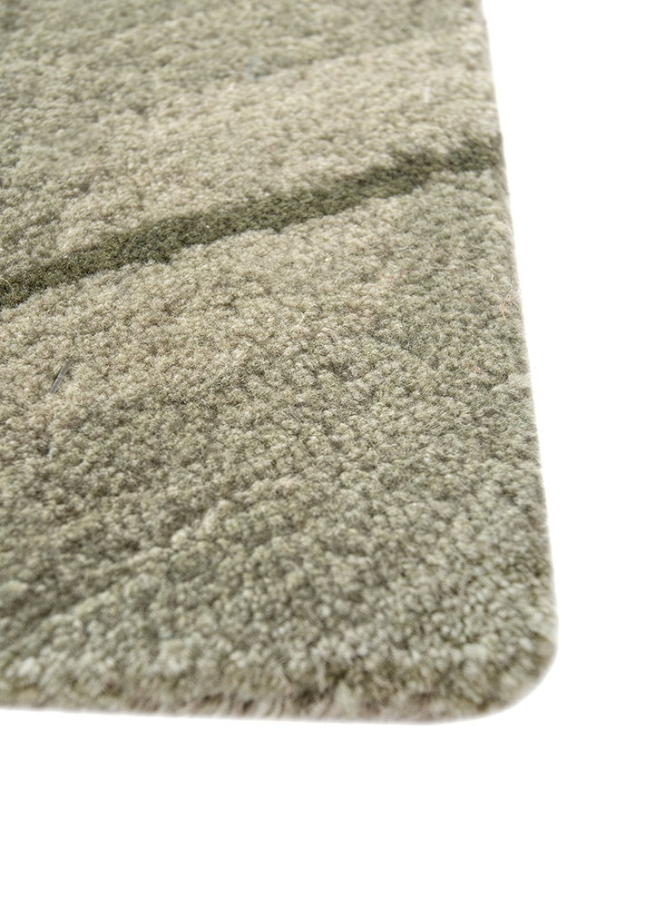 chroma blue wool hand tufted Rug - Corner