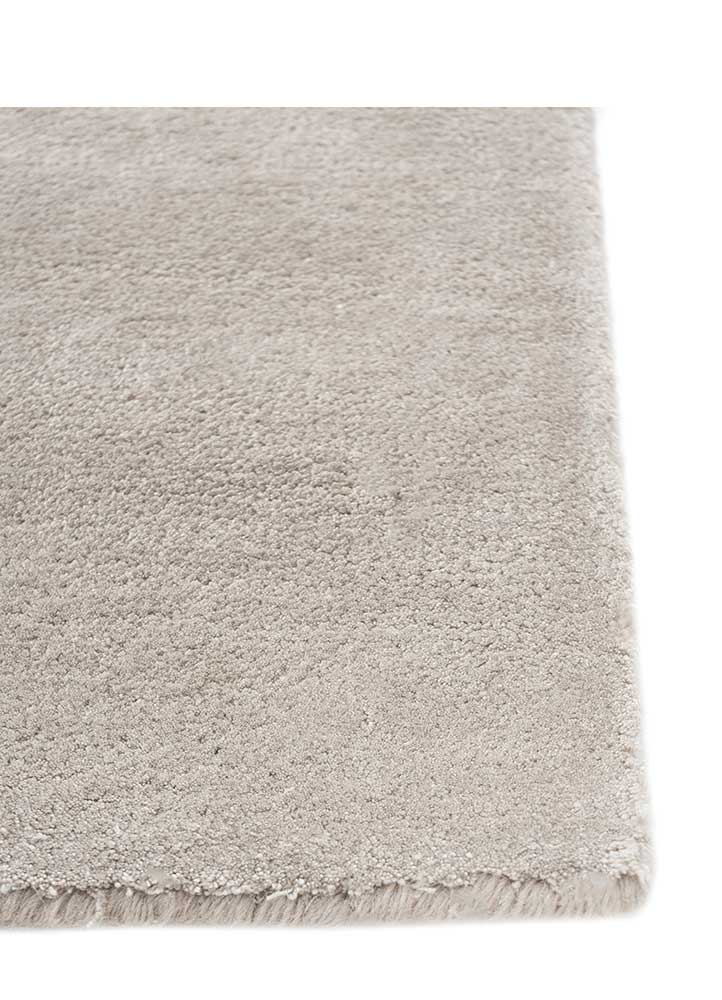 cera grey and black bamboo silk  Rug - Corner