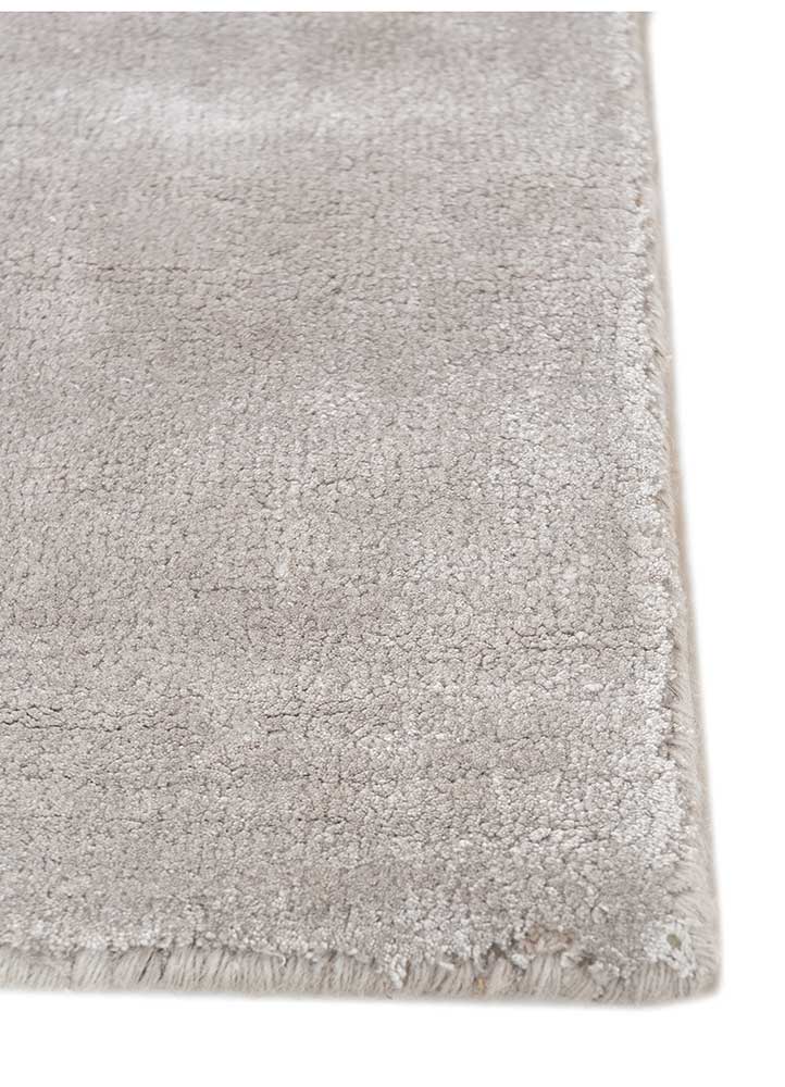 cera grey and black bamboo silk  Rug - Corner