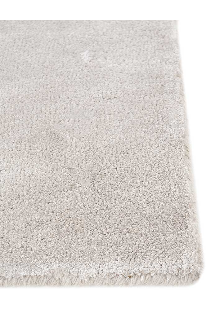 cera grey and black bamboo silk  Rug - Corner