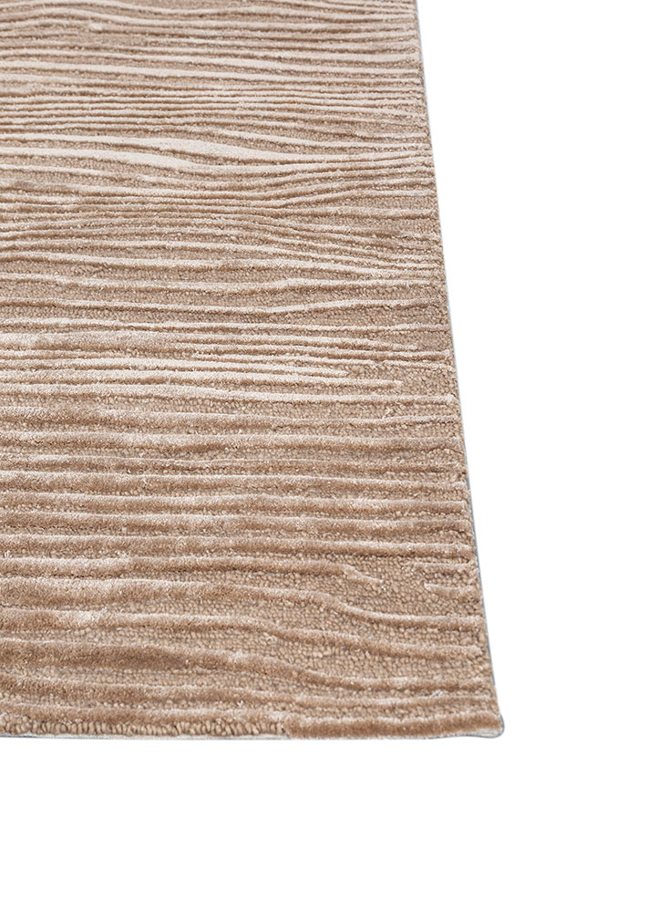 wild wanderlust beige and brown wool and viscose hand tufted Rug - Corner