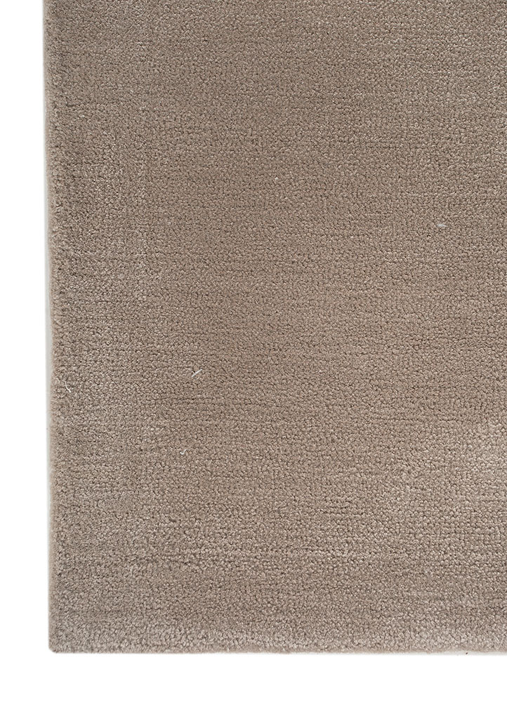 joy beige and brown wool and viscose hand tufted Rug - Corner