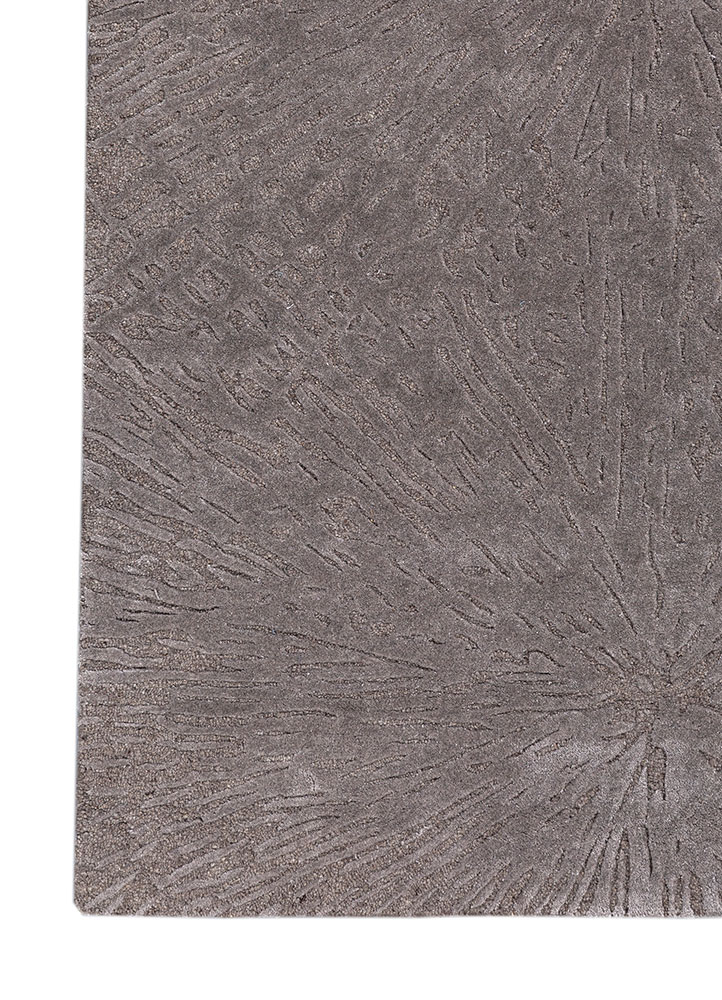genesis grey and black wool and viscose hand tufted Rug - Corner