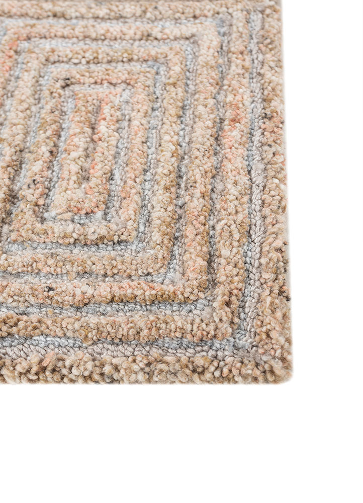 pathways multi wool and viscose hand tufted Rug - Corner