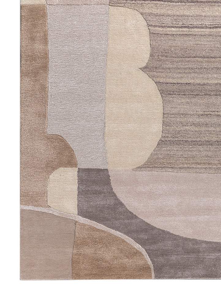 joy multi wool hand tufted Rug - Corner