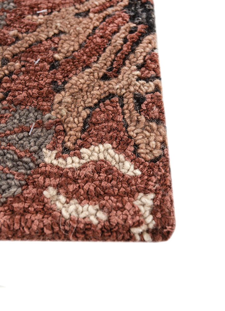 hacienda grey and black wool and viscose hand tufted Rug - Corner