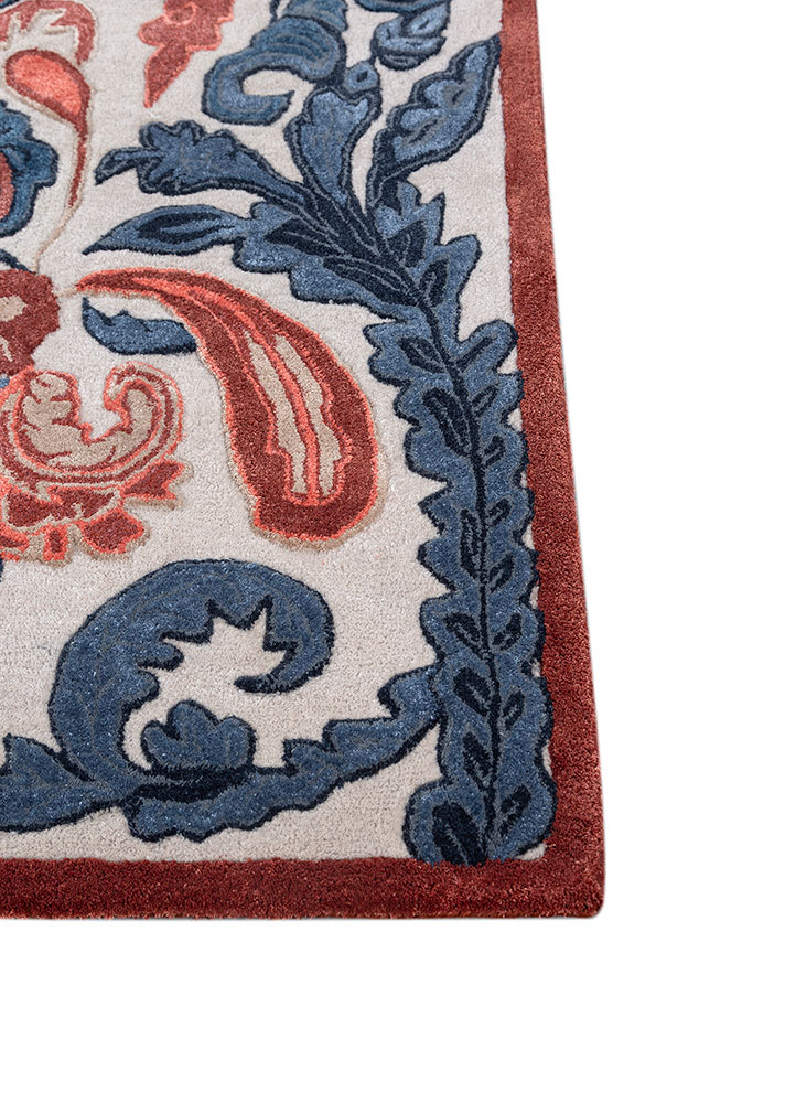 bodhi ivory wool and viscose hand tufted Rug - Corner